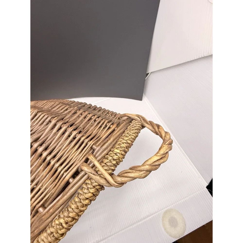 Vintage Wicker Cornucopia Wall Basket 20